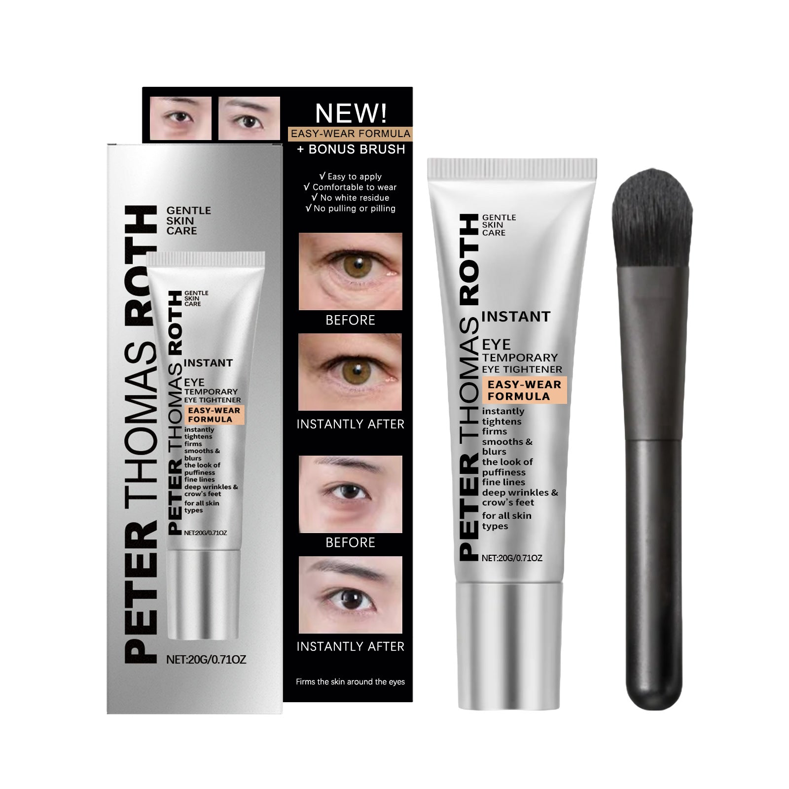 Peter Thomas Roth Instant Eye Tightener Easy Wear Formula with Bonus Brush